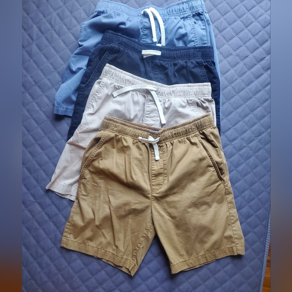 Old Navy Boy's Relaxed Fit Shorts in Blue, Navy, Light Gray, and Tan (Xl 14-16)